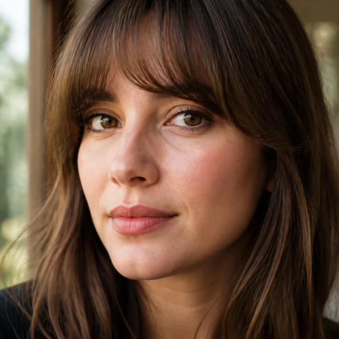 15 Soft Curtain Bangs for Round Faces