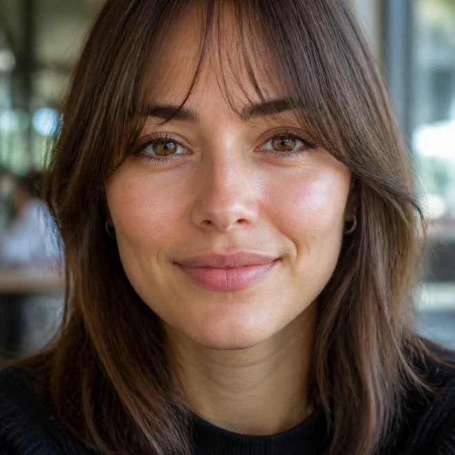 18 Soft Curtain Bangs for Round Faces