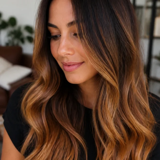22 Caramel Ombre Hair Ideas for Long Hair