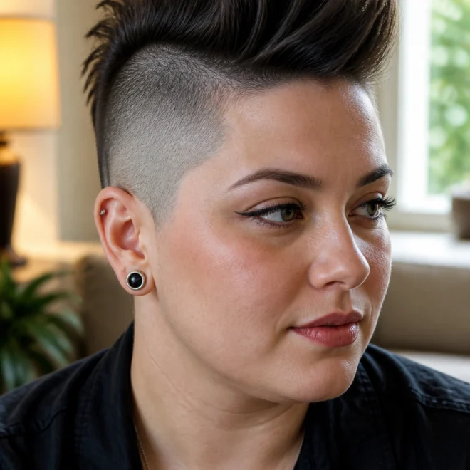12 Short Mohawk Hairstyles for Round Faces