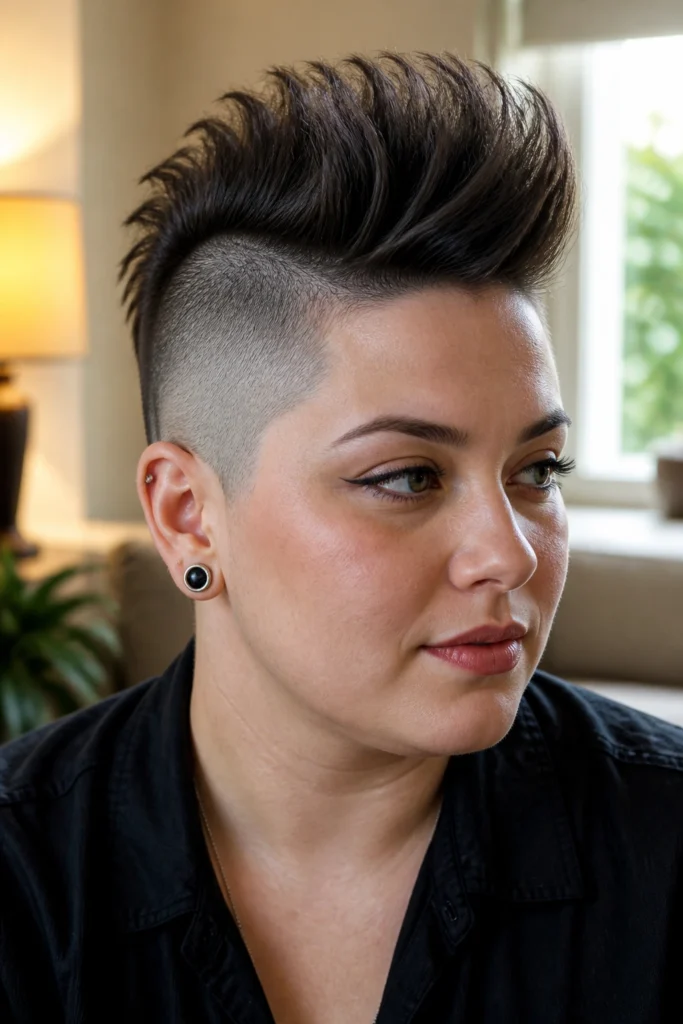 12 Short Mohawk Hairstyles for Round Faces