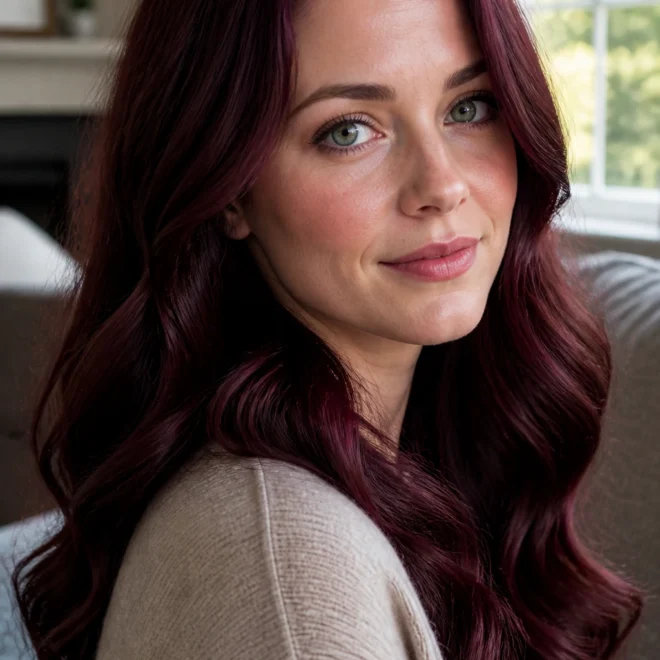 25 Burgundy Mahogany Hair Color Ideas for Cool Skin Tones