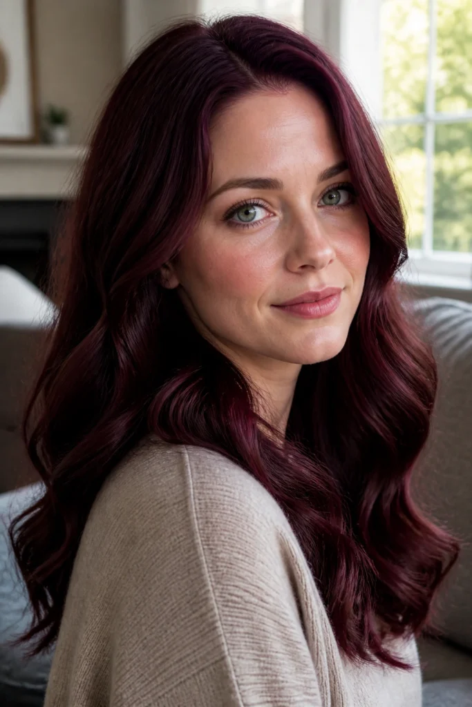 25 Burgundy Mahogany Hair Color Ideas for Cool Skin Tones