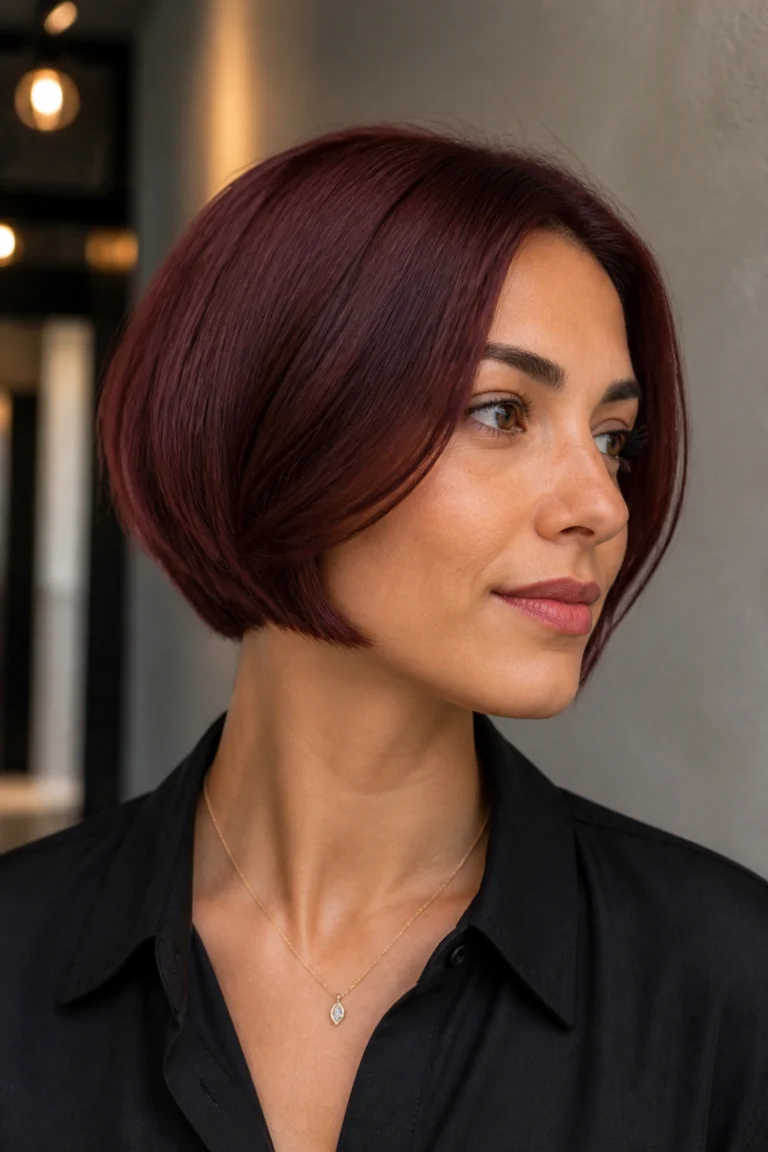 20 Burgundy Bob Haircuts for Fine Hair