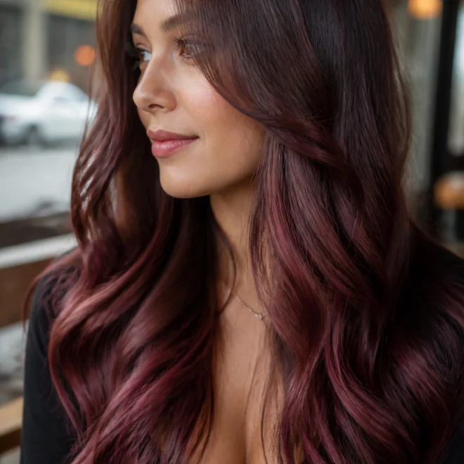 25 Burgundy Red Highlights for Brown Hair