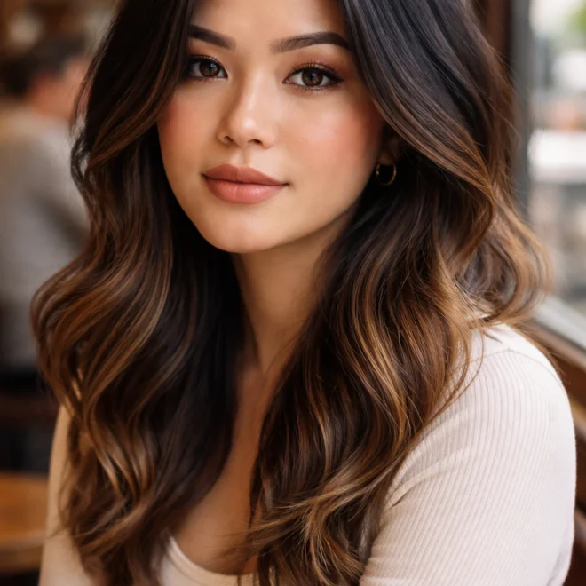 25 Black Ombre Hair Ideas for Round Faces