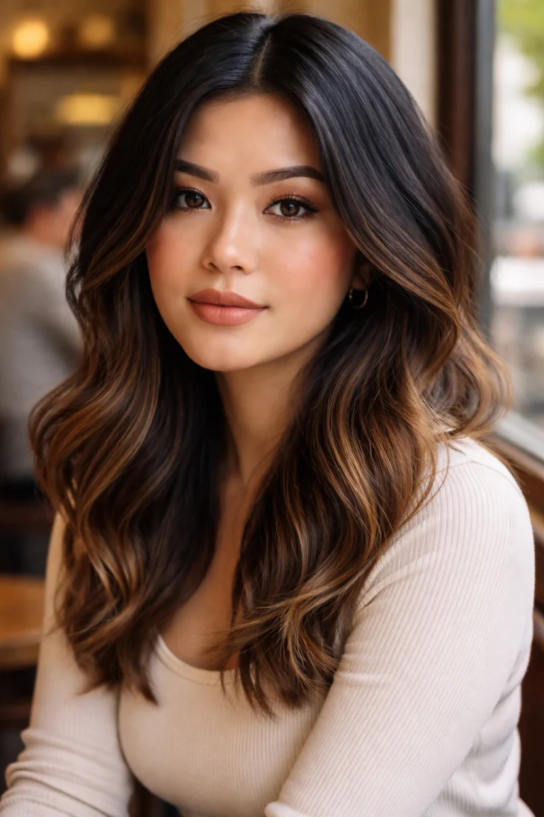 25 Black Ombre Hair Ideas for Round Faces