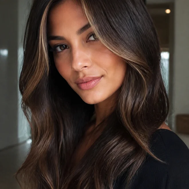 22 Brunette Balayage Looks for Round Faces