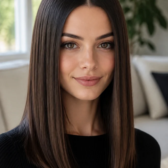 25 Sleek Hairstyles for Round Faces