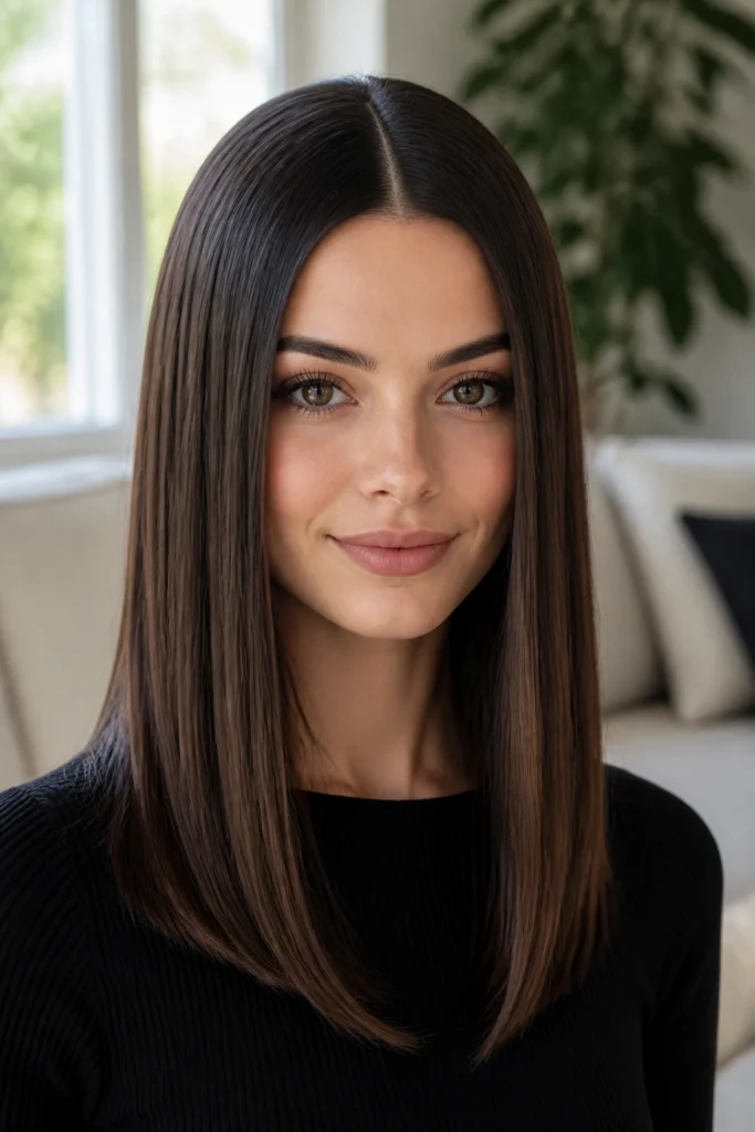 25 Sleek Hairstyles for Round Faces