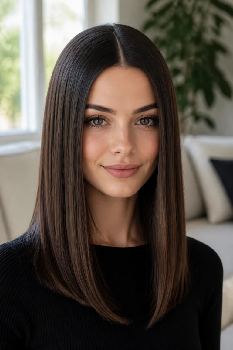 25 Sleek Hairstyles for Round Faces