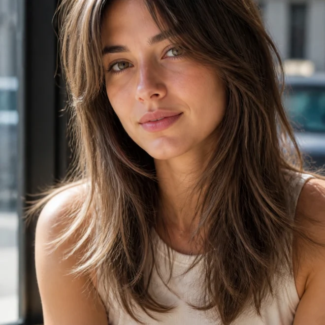 20 Long Wispy Shag Haircuts for Round Faces