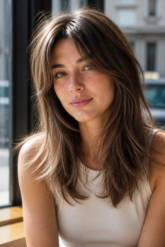 20 Long Wispy Shag Haircuts for Round Faces