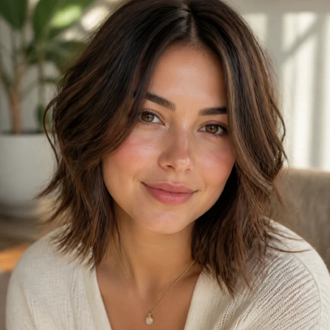 30 Choppy Hairstyles for Round Faces