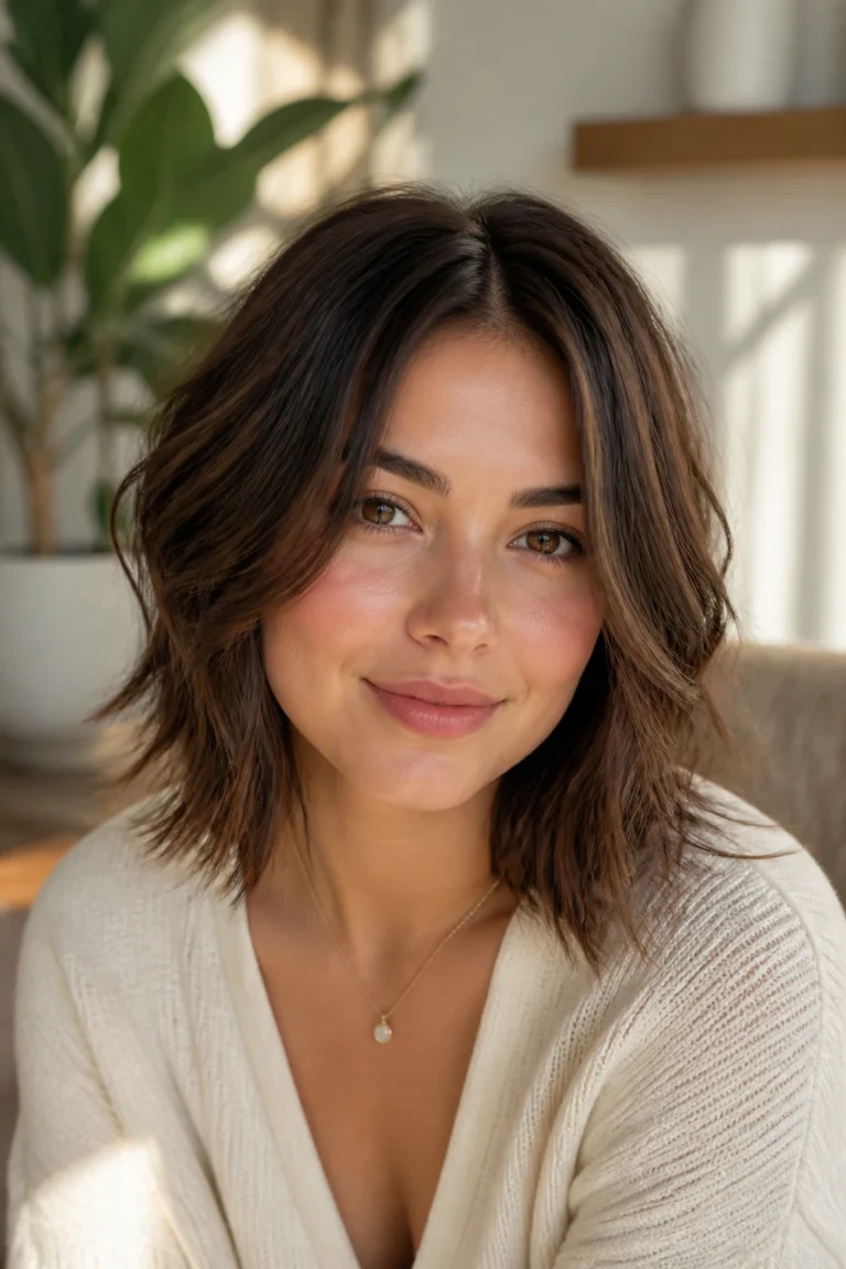 30 Choppy Hairstyles for Round Faces