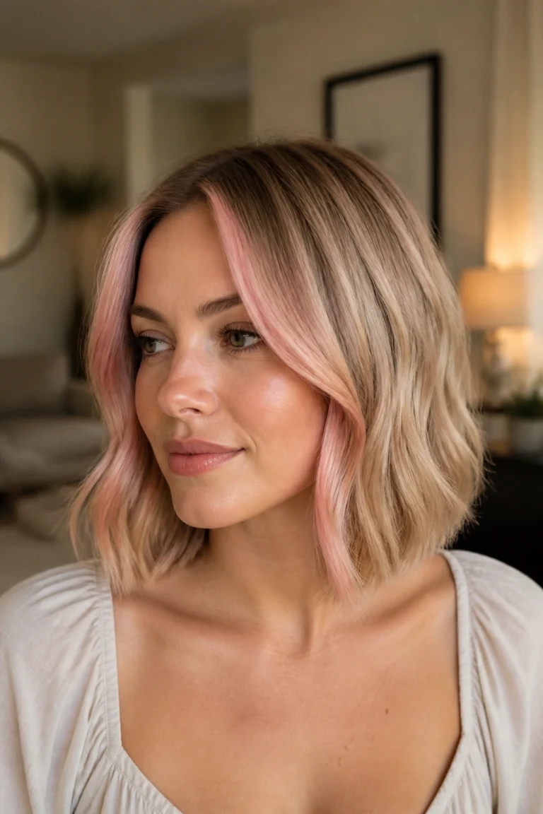 20 Blonde Pink Ombre Hair Ideas for Round Faces