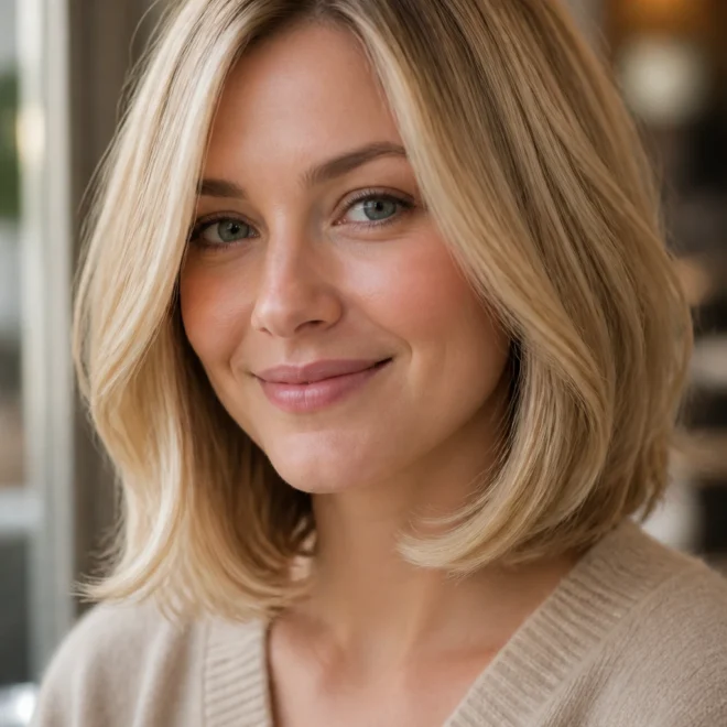 18 Blonde Hair Color Ideas for Round Faces