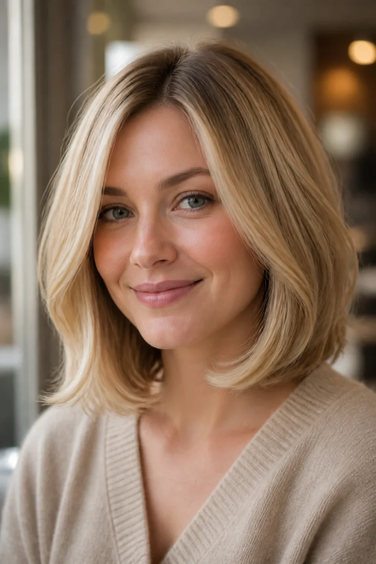 18 Blonde Hair Color Ideas for Round Faces