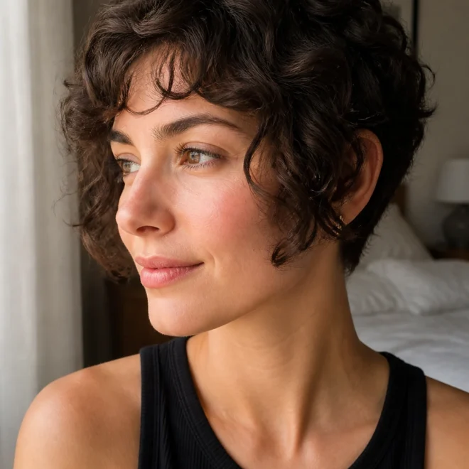 22 Short Curly Pixie Cuts for Round Faces