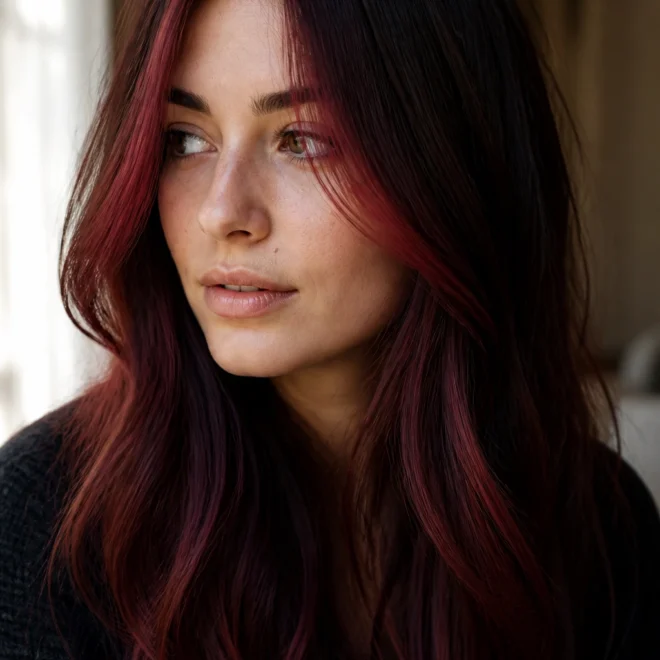 30 Red Burgundy Ombre Hair Ideas for Long Hair