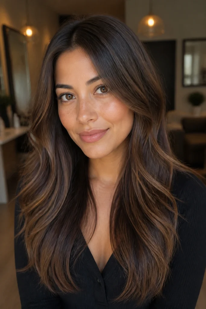 25 Brown Highlights for Round Faces