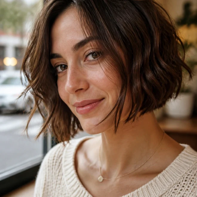 28 Short Wavy Bob Haircuts for Round Faces