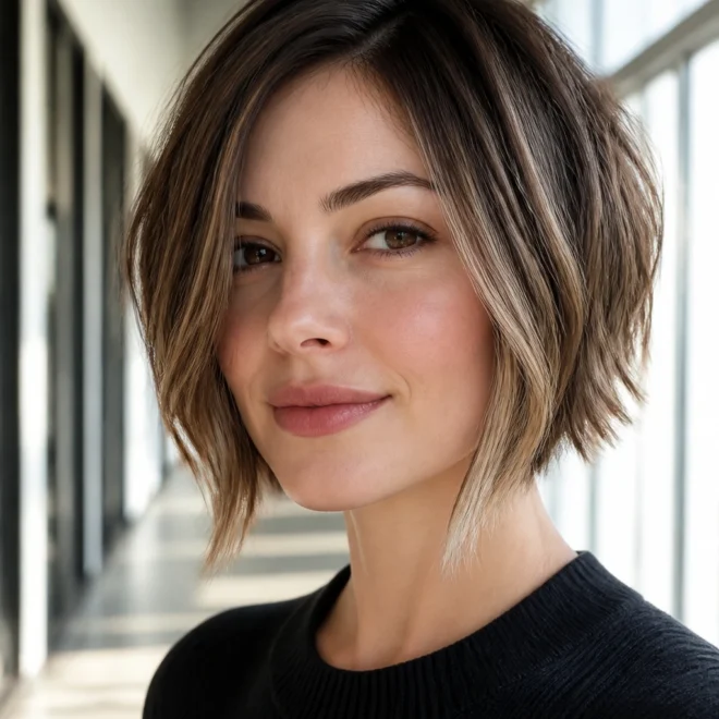 22 Short Choppy Layered Haircuts for Round Faces