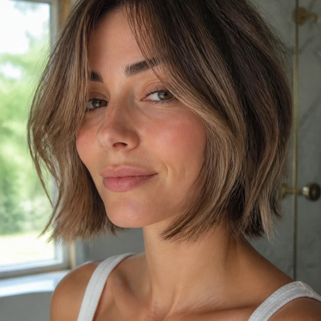 25 Curtain Bangs for Round Faces