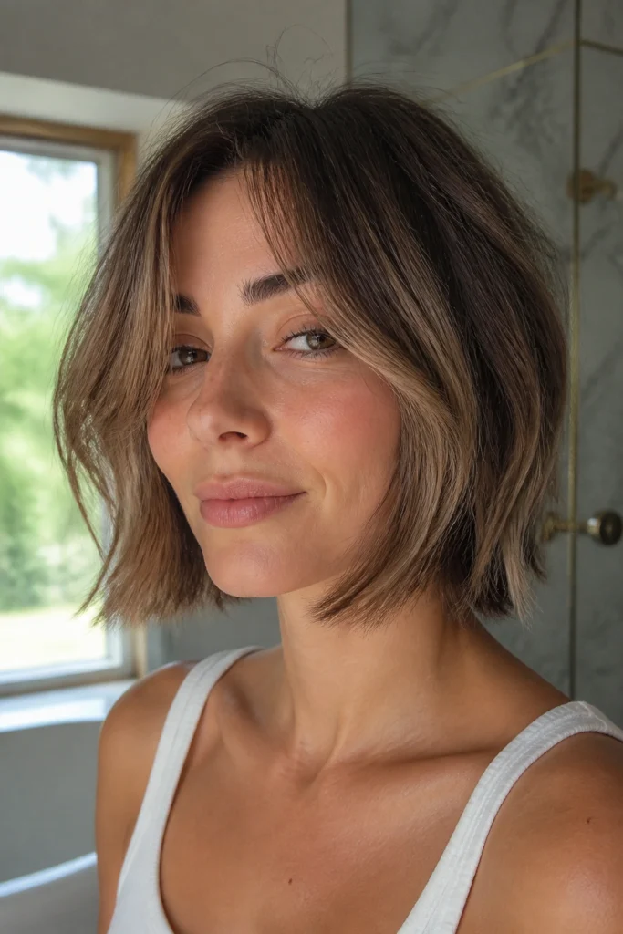 25 Curtain Bangs for Round Faces