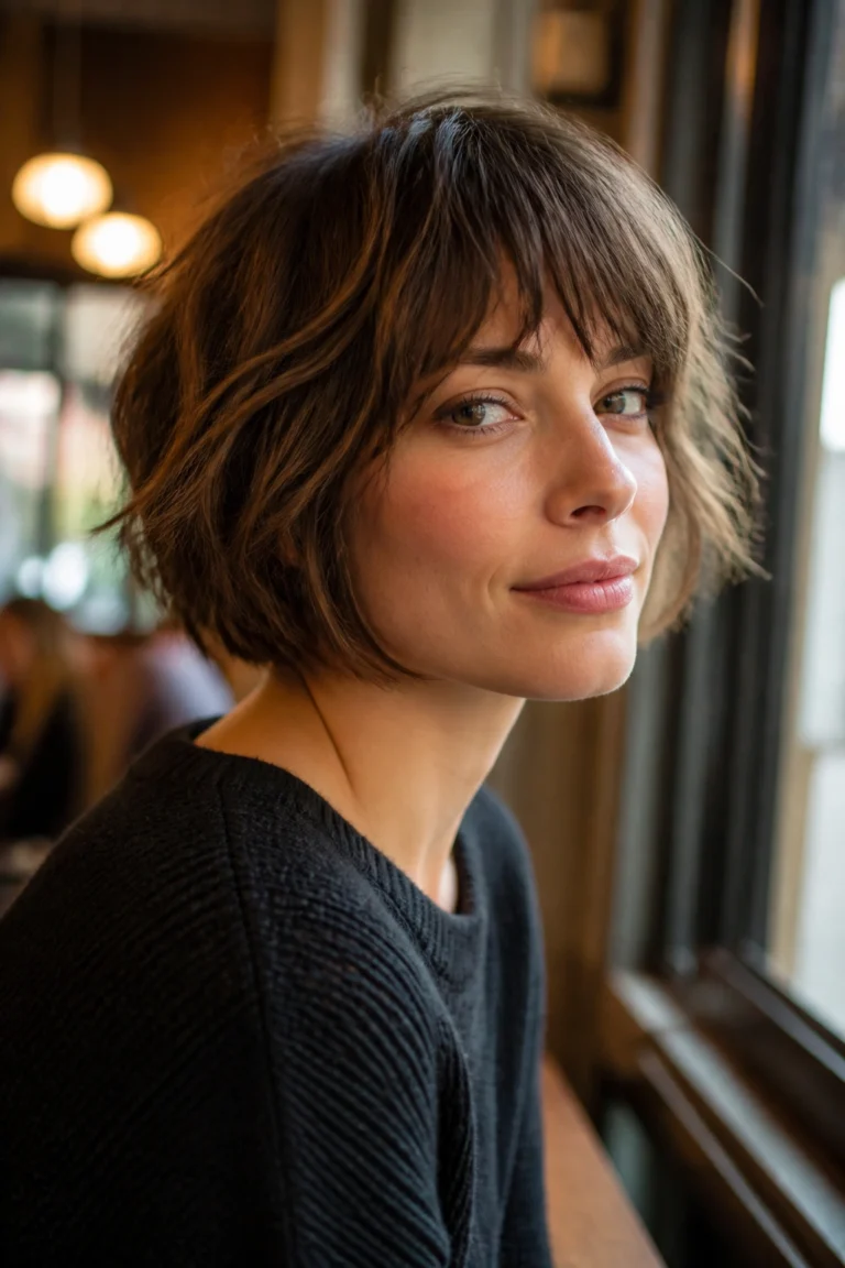 25 Messy Short Hairstyles for Round Faces