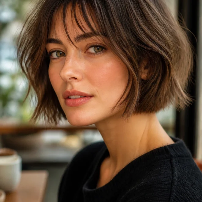 22 Messy Haircuts for Round Faces
