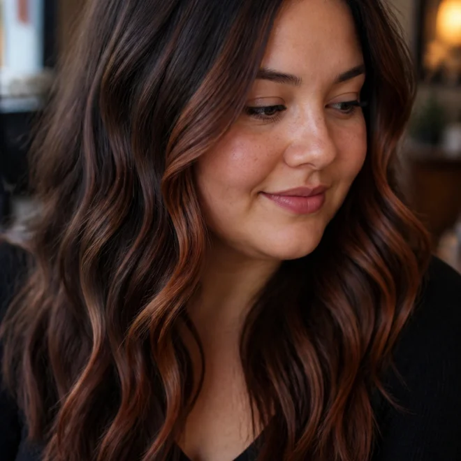 22 Auburn Hair Color Ideas for Round Faces