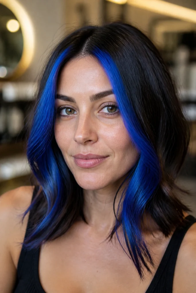 18 Blue Highlights for Round Faces