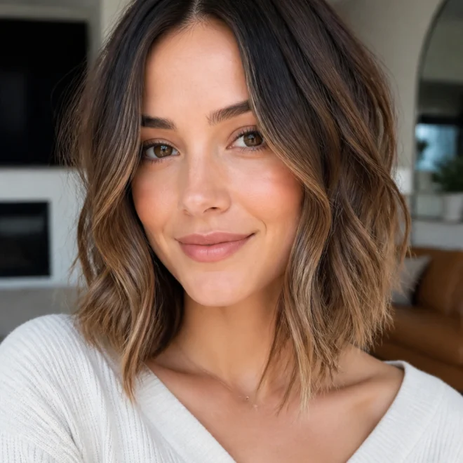 22 Medium Wavy Bob Haircuts for Round Faces