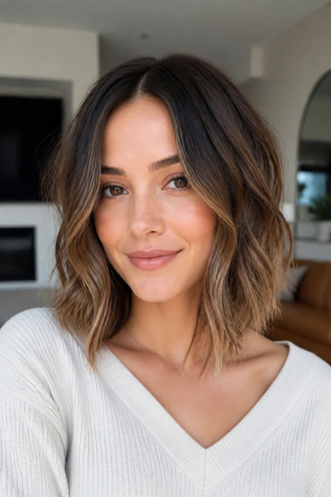 22 Medium Wavy Bob Haircuts for Round Faces