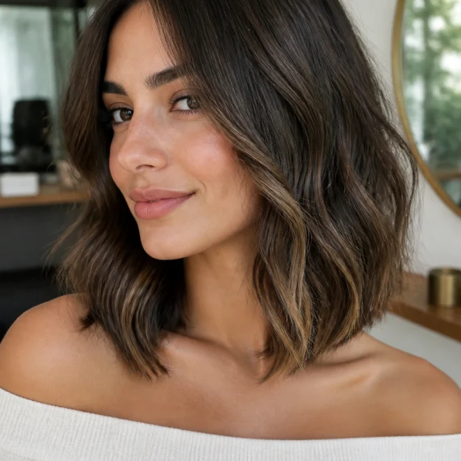 22 Wavy Haircuts for Round Faces