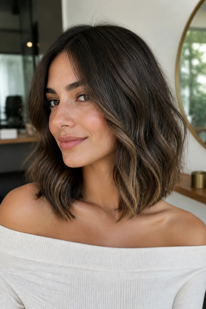 22 Wavy Haircuts for Round Faces