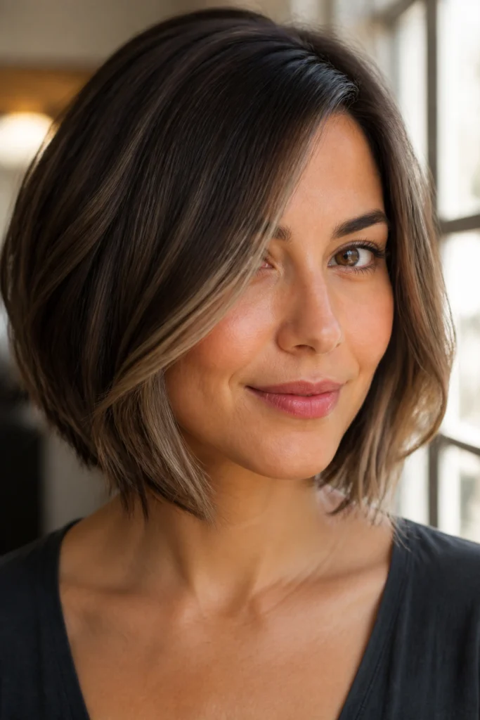 22 Ash Brown Balayage Looks for Round Faces