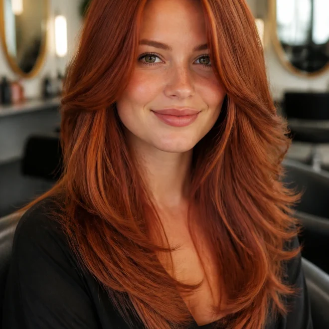 28 Copper Hairstyles for Round Faces