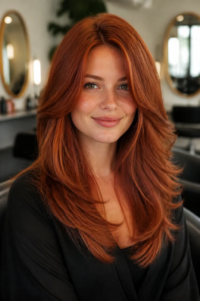 28 Copper Hairstyles for Round Faces