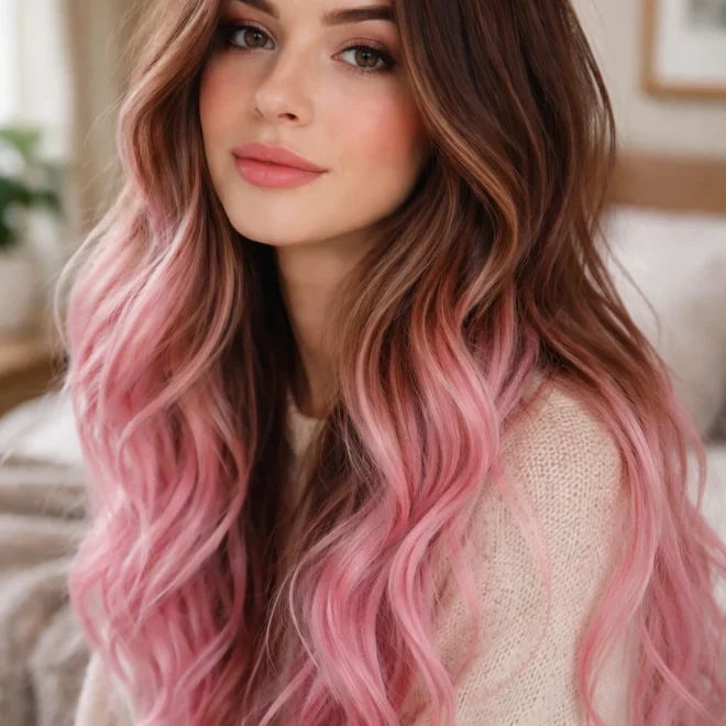 20 Pink Highlights for Brown Hair