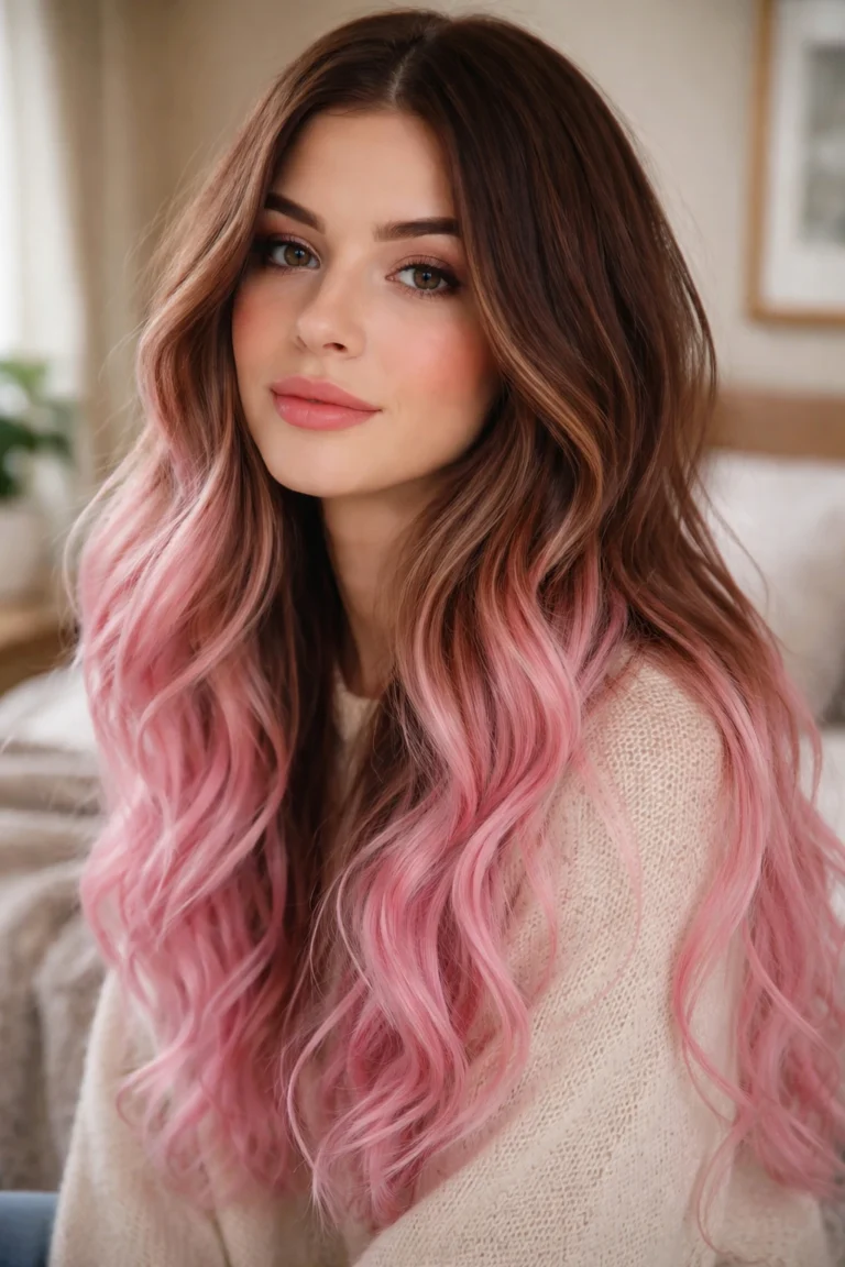 20 Pink Highlights for Brown Hair