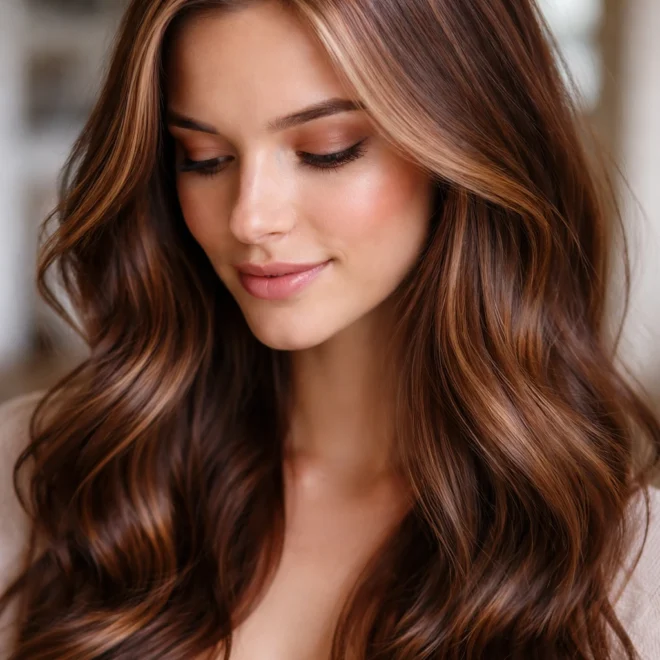 18 Rose Gold Highlights for Brown Hair