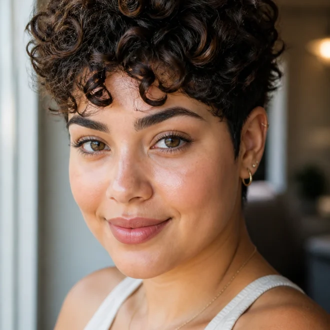 25 Curly Pixie Cuts for Round Faces