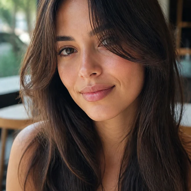 18 Long Haircuts for Round Faces