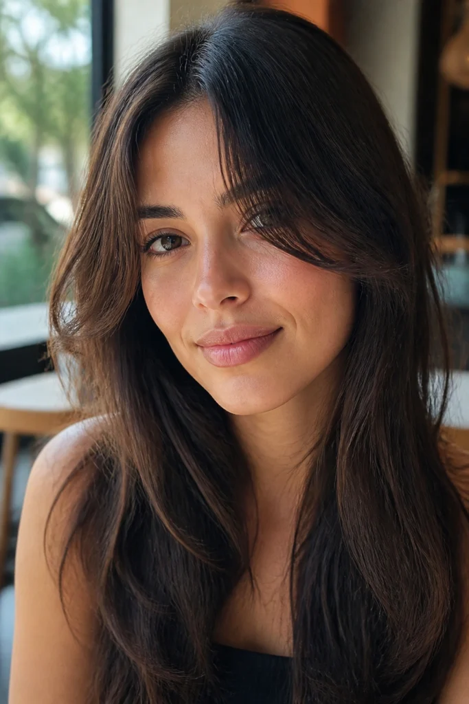 18 Long Haircuts for Round Faces