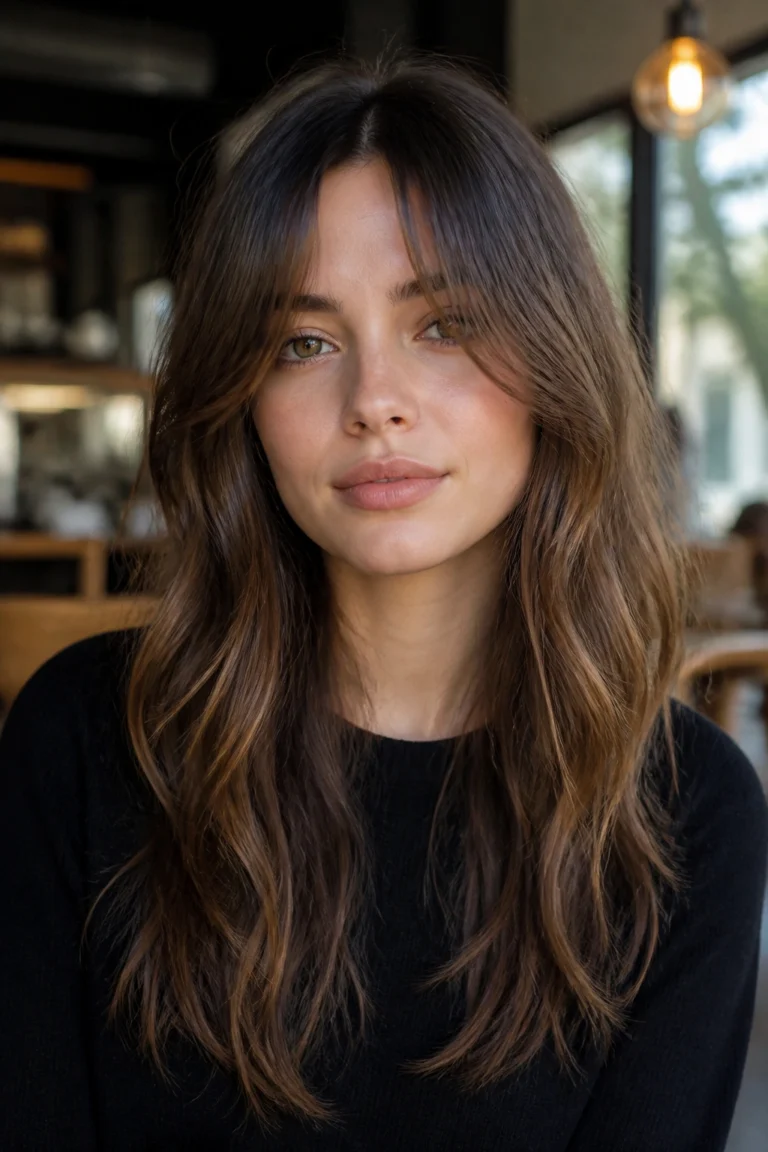 25 Long Textured Hairstyles for Round Faces