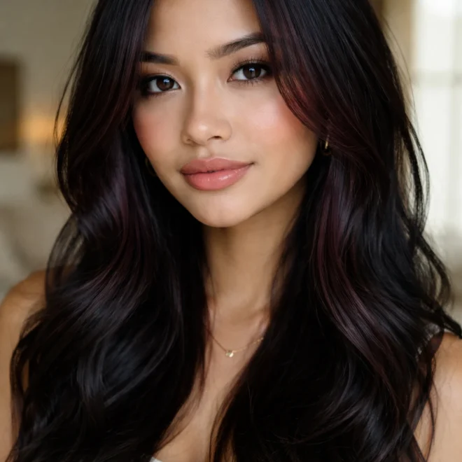 20 Purple Black Hair Color Ideas for Round Faces