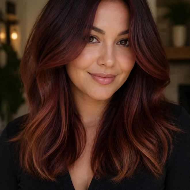 20 Mahogany Hair Color Ideas for Round Faces