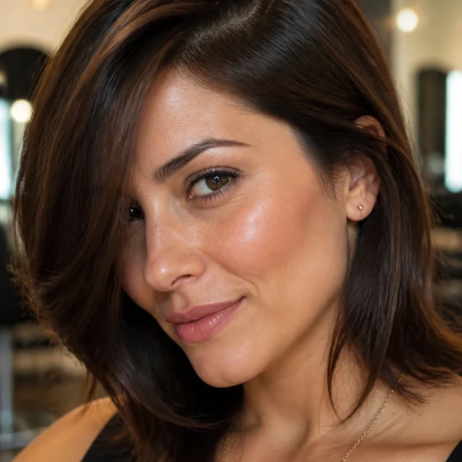 30 Wispy Side Bangs for Round Faces